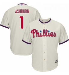 Youth Majestic Philadelphia Phillies 1 Richie Ashburn Authentic Cream Alternate Cool Base MLB Jersey Youth Majestic Philadelphia Phillies 1 Richie Ashburn Authentic Cream Alternate Cool Base MLB Jersey