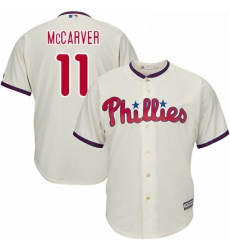 Youth Majestic Philadelphia Phillies 11 Tim McCarver Authentic Cream Alternate Cool Base MLB Jersey Youth Majestic Philadelphia Phillies 11 Tim McCarver Authentic Cream Alternate Cool Base MLB Jersey