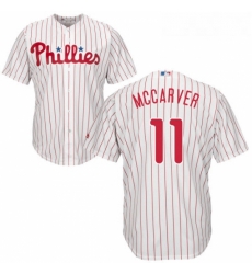 Youth Majestic Philadelphia Phillies 11 Tim McCarver Replica WhiteRed Strip Home Cool Base MLB Jersey Youth Majestic Philadelphia Phillies 11 Tim McCarver Replica WhiteRed Strip Home Cool Base MLB Jersey