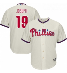 Youth Majestic Philadelphia Phillies 19 Tommy Joseph Replica Cream Alternate Cool Base MLB Jersey Youth Majestic Philadelphia Phillies 19 Tommy Joseph Replica Cream Alternate Cool Base MLB Jersey