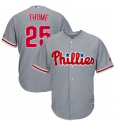 Youth Majestic Philadelphia Phillies 25 Jim Thome Authentic Grey Road Cool Base MLB Jersey Youth Majestic Philadelphia Phillies 25 Jim Thome Authentic Grey Road Cool Base MLB Jersey