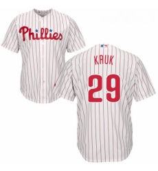 Youth Majestic Philadelphia Phillies 29 John Kruk Authentic WhiteRed Strip Home Cool Base MLB Jersey Youth Majestic Philadelphia Phillies 29 John Kruk Authentic WhiteRed Strip Home Cool Base MLB Jersey
