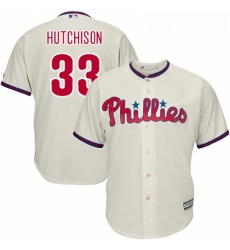 Youth Majestic Philadelphia Phillies 33 Drew Hutchison Authentic Cream Alternate Cool Base MLB Jersey Youth Majestic Philadelphia Phillies 33 Drew Hutchison Authentic Cream Alternate Cool Base MLB Jersey