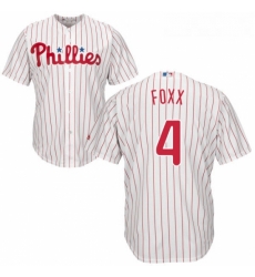 Youth Majestic Philadelphia Phillies 4 Jimmy Foxx Replica WhiteRed Strip Home Cool Base MLB Jersey Youth Majestic Philadelphia Phillies 4 Jimmy Foxx Replica WhiteRed Strip Home Cool Base MLB Jersey