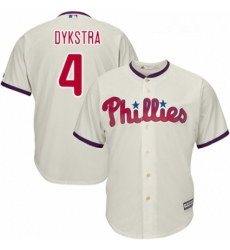 Youth Majestic Philadelphia Phillies 4 Lenny Dykstra Replica Cream Alternate Cool Base MLB Jersey Youth Majestic Philadelphia Phillies 4 Lenny Dykstra Replica Cream Alternate Cool Base MLB Jersey