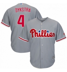 Youth Majestic Philadelphia Phillies 4 Lenny Dykstra Replica Grey Road Cool Base MLB Jersey Youth Majestic Philadelphia Phillies 4 Lenny Dykstra Replica Grey Road Cool Base MLB Jersey