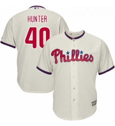 Youth Majestic Philadelphia Phillies 40 Tommy Hunter Replica Cream Alternate Cool Base MLB Jersey Youth Majestic Philadelphia Phillies 40 Tommy Hunter Replica Cream Alternate Cool Base MLB Jersey