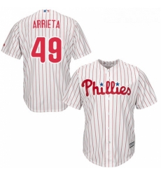 Youth Majestic Philadelphia Phillies 49 Jake Arrieta Authentic WhiteRed Strip Home Cool Base MLB Jersey Youth Majestic Philadelphia Phillies 49 Jake Arrieta Authentic WhiteRed Strip Home Cool Base MLB Jersey