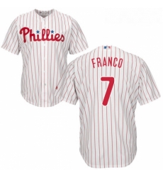 Youth Majestic Philadelphia Phillies 7 Maikel Franco Replica WhiteRed Strip Home Cool Base MLB Jersey Youth Majestic Philadelphia Phillies 7 Maikel Franco Replica WhiteRed Strip Home Cool Base MLB Jersey