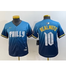 Youth Philadelphia Phillies 10 J T Realmuto Blue 2024 City Connect Limited Stitched Baseball Jersey 2 Youth Philadelphia Phillies 10 J T Realmuto Blue 2024 City Connect Limited Stitched Baseball Jersey 2