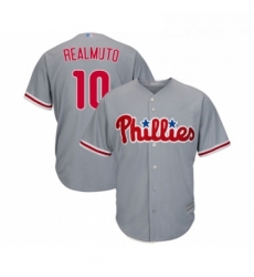 Youth Philadelphia Phillies 10 J T Realmuto Replica Grey Road Cool Base Baseball Jersey Youth Philadelphia Phillies 10 J T Realmuto Replica Grey Road Cool Base Baseball Jersey