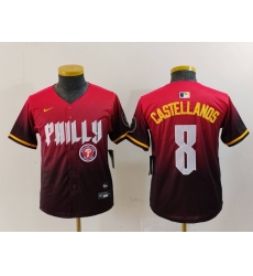 Youth Philadelphia Phillies 8 Nick Castellanos Red 2024 City Connect Limited Stitched Baseball Jersey 6 Youth Philadelphia Phillies 8 Nick Castellanos Red 2024 City Connect Limited Stitched Baseball Jersey 6