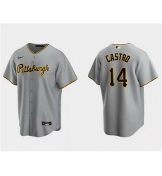 Men Pittsburgh Pirates 14 Rodolfo Castro Grey Cool Base Stitched Baseball Jersey Men Pittsburgh Pirates 14 Rodolfo Castro Grey Cool Base Stitched Baseball Jersey