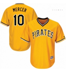Mens Majestic Pittsburgh Pirates 10 Jordy Mercer Replica Gold Alternate Cool Base MLB Jersey Mens Majestic Pittsburgh Pirates 10 Jordy Mercer Replica Gold Alternate Cool Base MLB Jersey