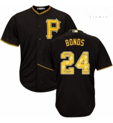Mens Majestic Pittsburgh Pirates 24 Barry Bonds Authentic Black Team Logo Fashion Cool Base MLB Jersey Mens Majestic Pittsburgh Pirates 24 Barry Bonds Authentic Black Team Logo Fashion Cool Base MLB Jersey