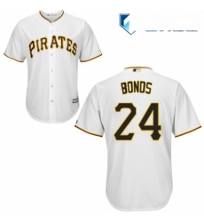 Mens Majestic Pittsburgh Pirates 24 Barry Bonds Replica White Home Cool Base MLB Jersey Mens Majestic Pittsburgh Pirates 24 Barry Bonds Replica White Home Cool Base MLB Jersey