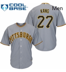 Mens Majestic Pittsburgh Pirates 27 Jung ho Kang Replica Grey Road Cool Base MLB Jersey Mens Majestic Pittsburgh Pirates 27 Jung ho Kang Replica Grey Road Cool Base MLB Jersey