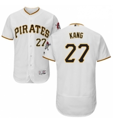 Mens Majestic Pittsburgh Pirates 27 Jung ho Kang White Home Flex Base Authentic Collection MLB Jersey Mens Majestic Pittsburgh Pirates 27 Jung ho Kang White Home Flex Base Authentic Collection MLB Jersey