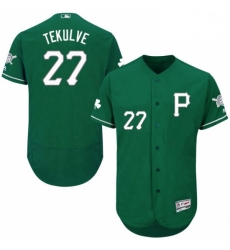 Mens Majestic Pittsburgh Pirates 27 Kent Tekulve Green Celtic Flexbase Authentic Collection MLB Jersey Mens Majestic Pittsburgh Pirates 27 Kent Tekulve Green Celtic Flexbase Authentic Collection MLB Jersey