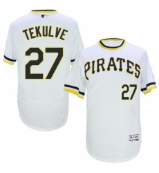 Mens Majestic Pittsburgh Pirates 27 Kent Tekulve White Flexbase Authentic Collection Cooperstown MLB Jersey Mens Majestic Pittsburgh Pirates 27 Kent Tekulve White Flexbase Authentic Collection Cooperstown MLB Jersey