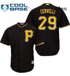 Mens Majestic Pittsburgh Pirates 29 Francisco Cervelli Replica Black Alternate Cool Base MLB Jersey Mens Majestic Pittsburgh Pirates 29 Francisco Cervelli Replica Black Alternate Cool Base MLB Jersey