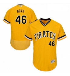 Mens Majestic Pittsburgh Pirates 46 Ivan Nova Gold Alternate Flex Base Authentic Collection MLB Jersey Mens Majestic Pittsburgh Pirates 46 Ivan Nova Gold Alternate Flex Base Authentic Collection MLB Jersey
