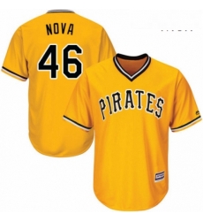 Mens Majestic Pittsburgh Pirates 46 Ivan Nova Replica Gold Alternate Cool Base MLB Jersey Mens Majestic Pittsburgh Pirates 46 Ivan Nova Replica Gold Alternate Cool Base MLB Jersey