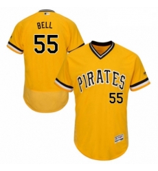 Mens Majestic Pittsburgh Pirates 55 Josh Bell Gold Alternate Flex Base Authentic Collection MLB Jersey Mens Majestic Pittsburgh Pirates 55 Josh Bell Gold Alternate Flex Base Authentic Collection MLB Jersey