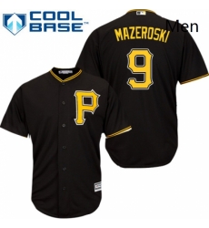 Mens Majestic Pittsburgh Pirates 9 Bill Mazeroski Replica Black Alternate Cool Base MLB Jersey Mens Majestic Pittsburgh Pirates 9 Bill Mazeroski Replica Black Alternate Cool Base MLB Jersey