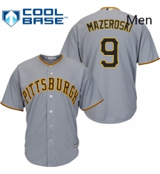Mens Majestic Pittsburgh Pirates 9 Bill Mazeroski Replica Grey Road Cool Base MLB Jersey Mens Majestic Pittsburgh Pirates 9 Bill Mazeroski Replica Grey Road Cool Base MLB Jersey