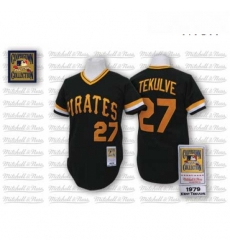Mens Mitchell and Ness Pittsburgh Pirates 27 Kent Tekulve Replica Black Throwback MLB Jersey Mens Mitchell and Ness Pittsburgh Pirates 27 Kent Tekulve Replica Black Throwback MLB Jersey