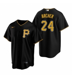 Mens Nike Pittsburgh Pirates 24 Chris Archer Black Alternate Stitched Baseball Jersey Mens Nike Pittsburgh Pirates 24 Chris Archer Black Alternate Stitched Baseball Jersey