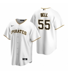 Mens Nike Pittsburgh Pirates 55 Josh Bell White Home Stitched Baseball Jersey Mens Nike Pittsburgh Pirates 55 Josh Bell White Home Stitched Baseball Jersey