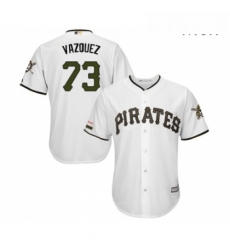Mens Pittsburgh Pirates 73 Felipe Vazquez Replica White Alternate Cool Base Baseball Jersey Mens Pittsburgh Pirates 73 Felipe Vazquez Replica White Alternate Cool Base Baseball Jersey