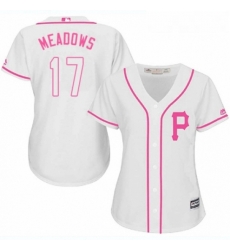 Womens Majestic Pittsburgh Pirates 17 Austin Meadows Replica White Fashion Cool Base MLB Jersey Womens Majestic Pittsburgh Pirates 17 Austin Meadows Replica White Fashion Cool Base MLB Jersey