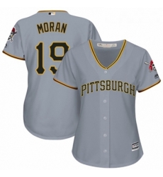 Womens Majestic Pittsburgh Pirates 19 Colin Moran Replica Grey Road Cool Base MLB Jersey Womens Majestic Pittsburgh Pirates 19 Colin Moran Replica Grey Road Cool Base MLB Jersey