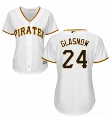 Womens Majestic Pittsburgh Pirates 24 Tyler Glasnow Authentic White Home Cool Base MLB Jersey Womens Majestic Pittsburgh Pirates 24 Tyler Glasnow Authentic White Home Cool Base MLB Jersey