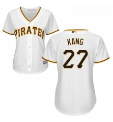 Womens Majestic Pittsburgh Pirates 27 Jung ho Kang Replica White Home Cool Base MLB Jersey Womens Majestic Pittsburgh Pirates 27 Jung ho Kang Replica White Home Cool Base MLB Jersey