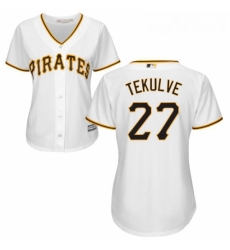 Womens Majestic Pittsburgh Pirates 27 Kent Tekulve Replica White Home Cool Base MLB Jersey Womens Majestic Pittsburgh Pirates 27 Kent Tekulve Replica White Home Cool Base MLB Jersey