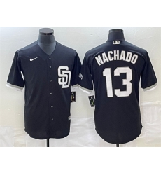 Men San Diego Padres 13 Manny Machado Black Cool Base Stitched Baseball Jersey Men San Diego Padres 13 Manny Machado Black Cool Base Stitched Baseball Jersey
