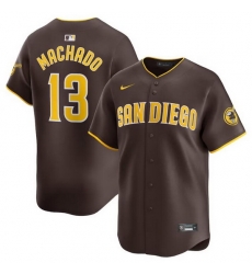 Men San Diego Padres 13 Manny Machado Brown 2024 Home Limited Stitched Baseball Jersey Men San Diego Padres 13 Manny Machado Brown 2024 Home Limited Stitched Baseball Jersey