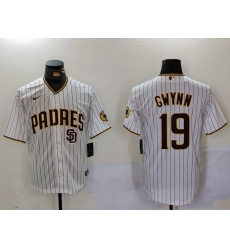 Men San Diego Padres 19 19 Tony Gwynn White Cool Base Stitched Baseball Jersey Men San Diego Padres 19 19 Tony Gwynn White Cool Base Stitched Baseball Jersey