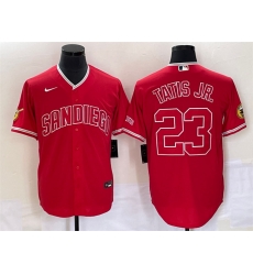 Men San Diego Padres 23 Fernando Tatis Jr Red Cool Base Stitched Baseball Jersey Men San Diego Padres 23 Fernando Tatis Jr Red Cool Base Stitched Baseball Jersey