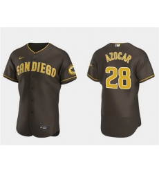 Men San Diego Padres 28 Jos E9 Azocar Brown Flex Base Stitched Baseball Jersey Men San Diego Padres 28 Jos E9 Azocar Brown Flex Base Stitched Baseball Jersey