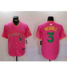 Men San Diego Padres 3 Jackson Merrill Red Cool Base Stitched Baseball Jersey 6 Men San Diego Padres 3 Jackson Merrill Red Cool Base Stitched Baseball Jersey 6