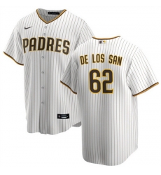 Men San Diego Padres 62 Enyel De Los Santos White Cool Base Stitched Baseball Jersey Men San Diego Padres 62 Enyel De Los Santos White Cool Base Stitched Baseball Jersey