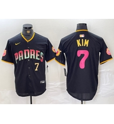 Men San Diego Padres 7 Ha Seong Kim Black Cool Base Stitched Baseball Jersey 1 Men San Diego Padres 7 Ha Seong Kim Black Cool Base Stitched Baseball Jersey 1