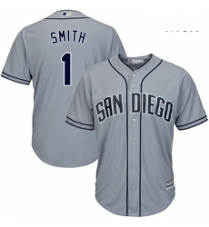 Mens Majestic San Diego Padres 1 Ozzie Smith Authentic Grey Road Cool Base MLB Jersey Mens Majestic San Diego Padres 1 Ozzie Smith Authentic Grey Road Cool Base MLB Jersey