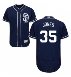 Mens Majestic San Diego Padres 35 Randy Jones Navy Blue Alternate Flex Base Authentic Collection MLB Jersey Mens Majestic San Diego Padres 35 Randy Jones Navy Blue Alternate Flex Base Authentic Collection MLB Jersey
