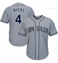 Mens Majestic San Diego Padres 4 Wil Myers Replica Grey Road Cool Base MLB Jersey Mens Majestic San Diego Padres 4 Wil Myers Replica Grey Road Cool Base MLB Jersey